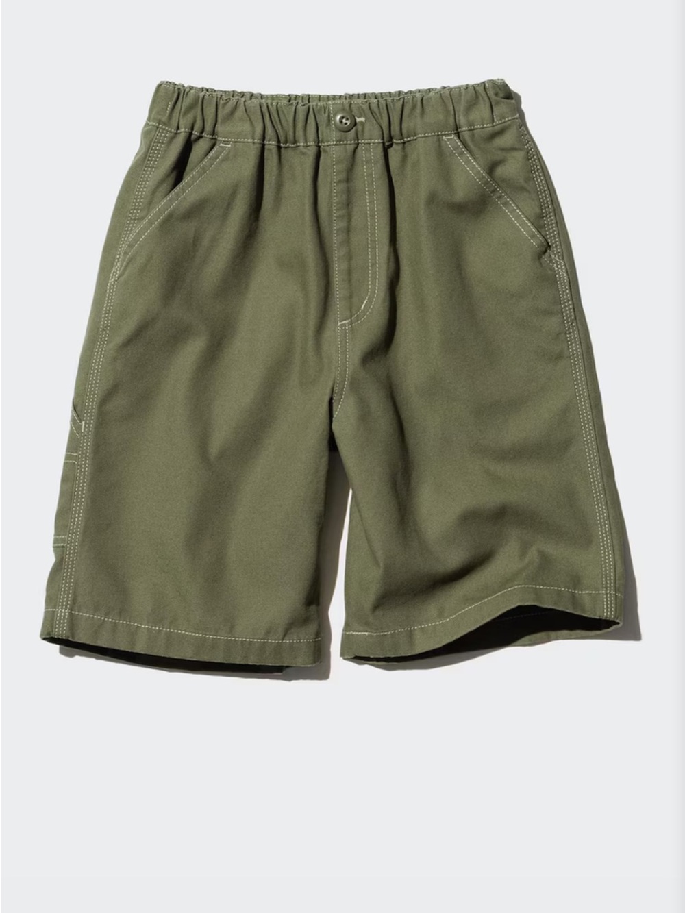 Uniqlo Kids Olive & Natural Painter Easy Half Pant/Shorts Age 12/13Y 2 pair